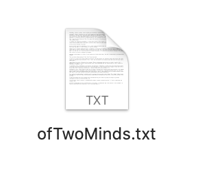 Link to 'Of Two Minds' txt file.